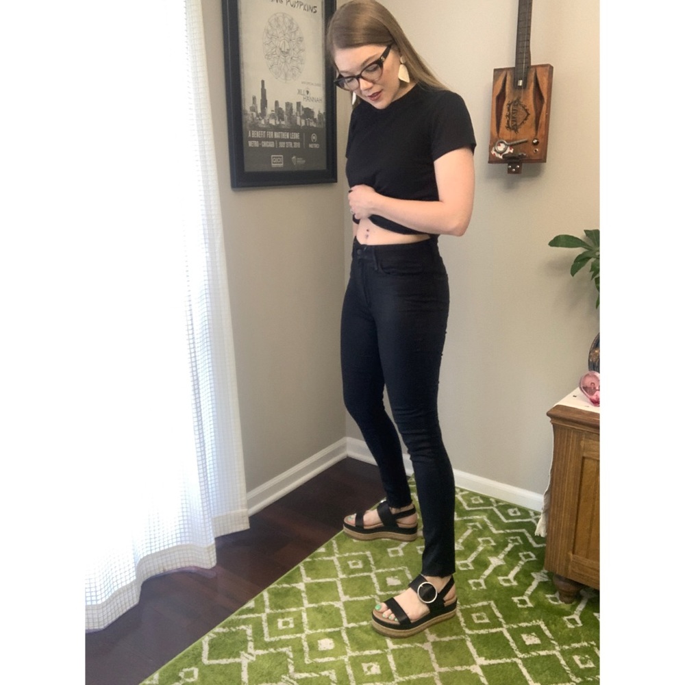 Joe’s Jeans Coated Black Denim Pants